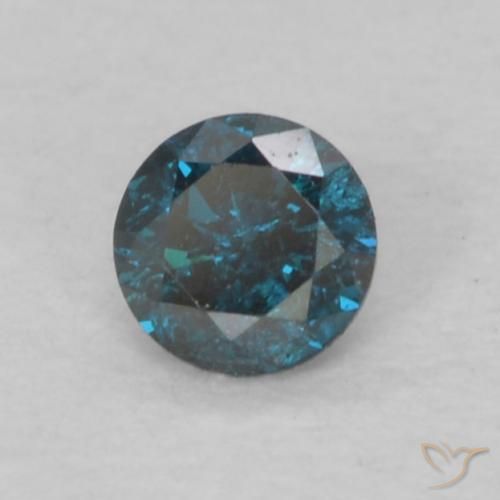 Diamante Blu naturale da 0.08 ct, Rotondo, VS-SI