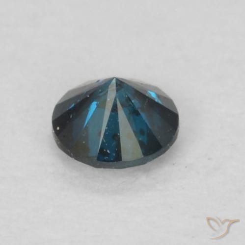 Diamante Blu naturale da 0.08 ct, Rotondo, VS-SI