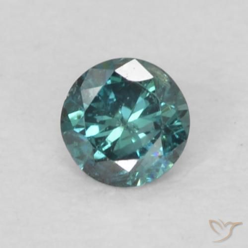 0.06ct Naturale Verde Diamante, Rotondo, VS-SI