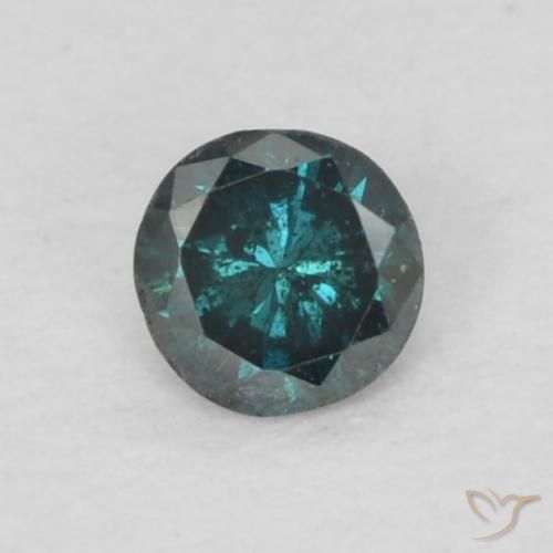 0.07ct Naturale Blu Diamante, Rotondo, VS-SI