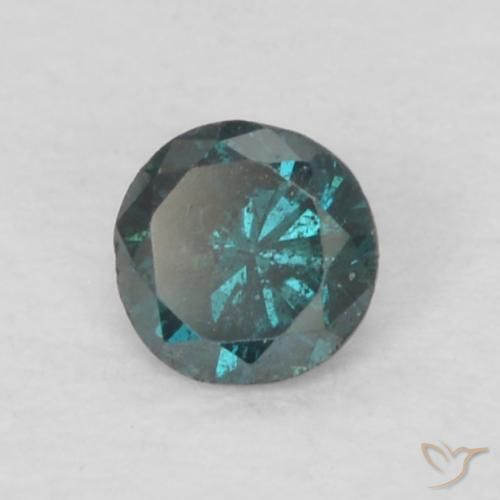 Diamante Blu naturale da 0.07 ct, Rotondo, VS-SI