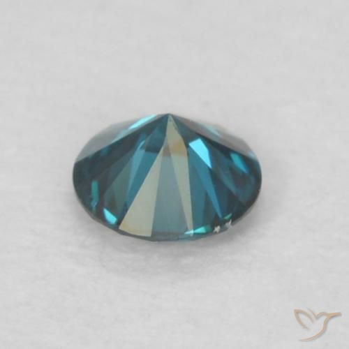 Diamante naturale blu da 0,07 ct, taglio rotondo, VVS-VS