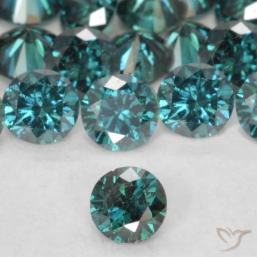Diamante Verde naturale da 0.06 ct, Rotondo, VVS-VS