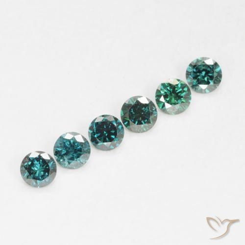 Diamante Verde naturale da 0.05 ct, Rotondo, VVS-VS