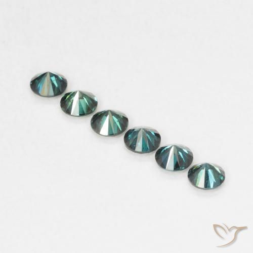 Diamante Verde naturale da 0.05 ct, Rotondo, VVS-VS
