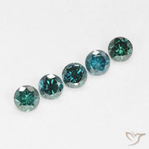 Diamante Verde naturale da 0.05 ct, Rotondo, VVS-VS