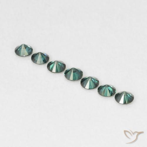 Diamante Verde naturale da 0.04 ct, Rotondo, VVS-VS