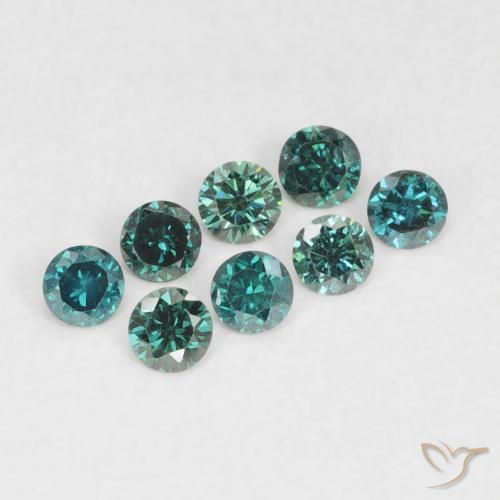 Diamante Verde naturale da 0.03 ct, Rotondo, VVS-VS