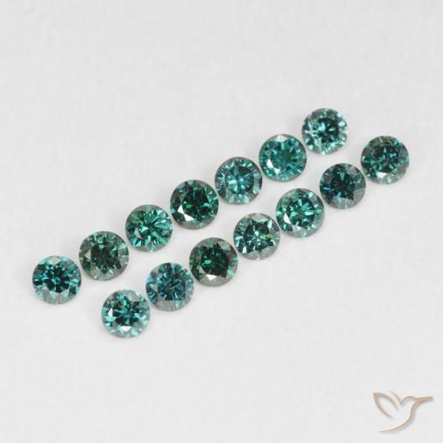 Diamante Verde naturale da 0.03 ct, Rotondo, VVS-VS
