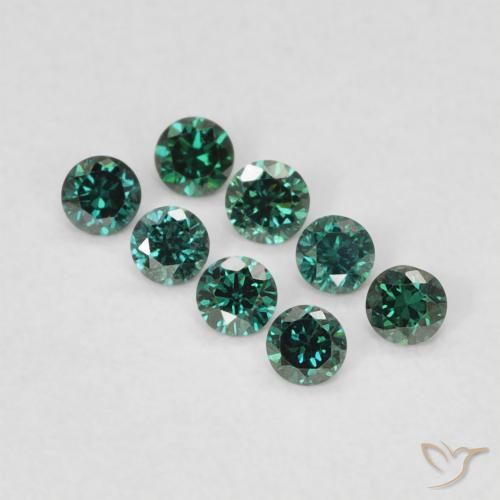 0.02ct Naturale Verde Diamante, Rotondo, VVS-VS