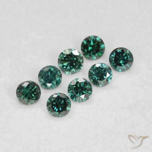 Diamante Verde naturale da 0.02 ct, Rotondo, VVS-VS
