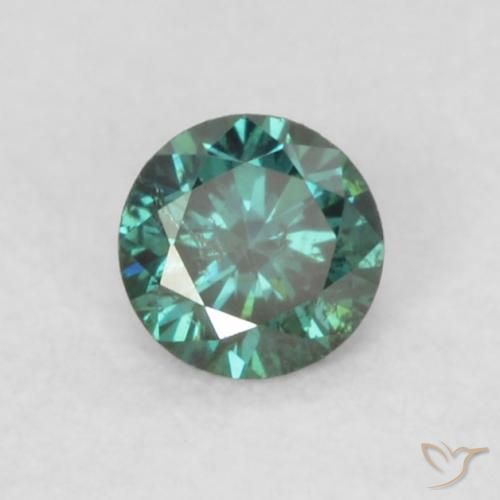 0.08ct Naturale Verde Diamante, Rotondo, VS