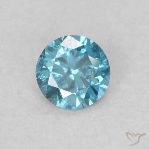 0.06ct Naturale Blu Diamante, Rotondo, VS
