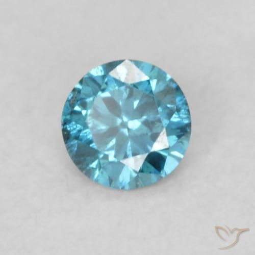 Diamante Blu naturale da 0.06 ct, Rotondo, VS