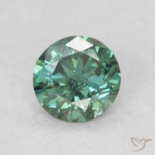 0.08ct Naturale Verde Diamante, Rotondo, VS