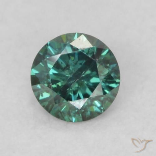 0.09ct Naturale Verde Diamante, Rotondo, VS