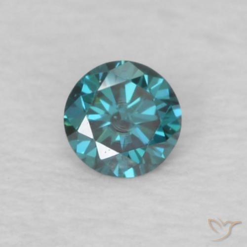 0.05ct Naturale Blu Diamante, Rotondo, VVS