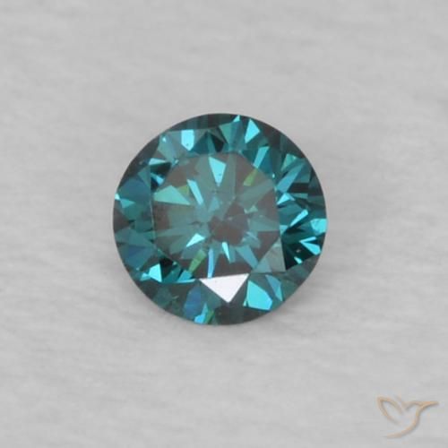 Diamante Blu naturale da 0.05 ct, Rotondo, VVS