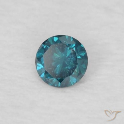 Diamante Blu naturale da 0.04 ct, Rotondo, VVS