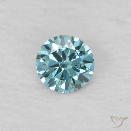 0.04ct Naturale Blu Diamante, Rotondo, VVS