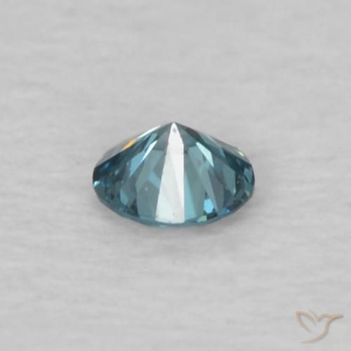 Diamante Blu naturale da 0.04 ct, Rotondo, VVS