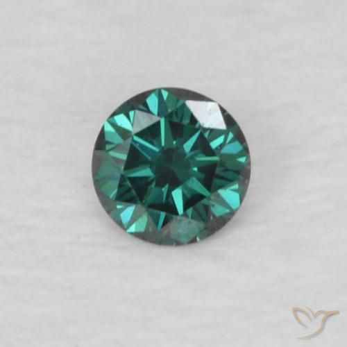 0.03ct Naturale Verde Diamante, Rotondo, VVS