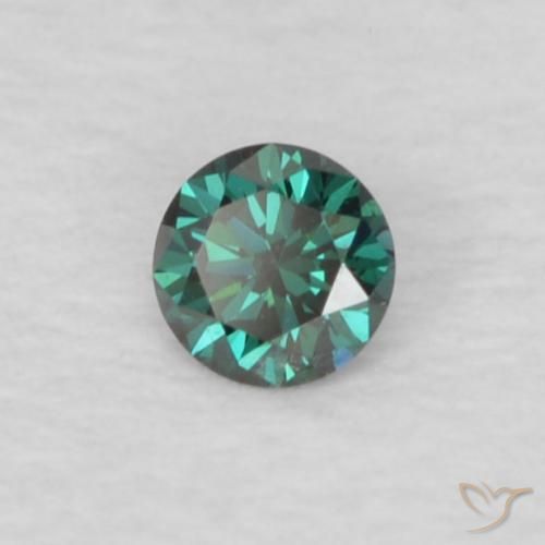Diamante Verde naturale da 0.03 ct, Rotondo, VVS