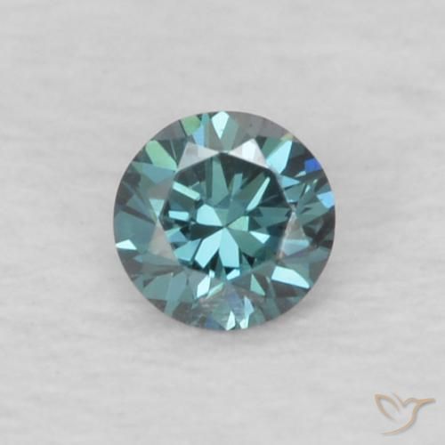 0.05ct Naturale Blu Diamante, Rotondo, VVS