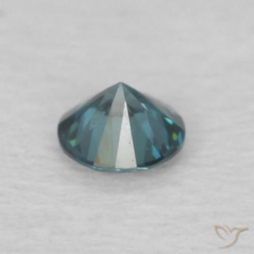 Diamante Blu naturale da 0.05 ct, Rotondo, VVS