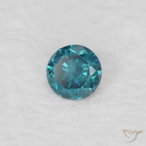 Diamante Blu naturale da 0.03 ct, Rotondo, VVS