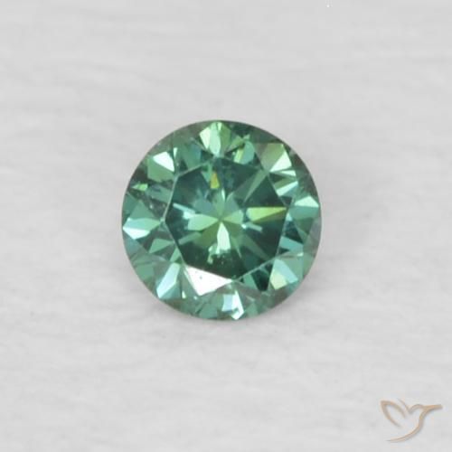0.04ct Naturale Verde Diamante, Rotondo, VVS