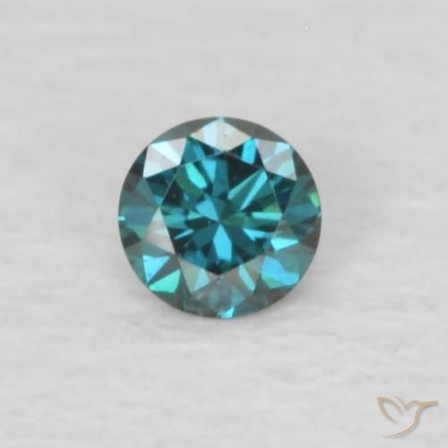 0.04ct Naturale Blu Diamante, Rotondo, VVS
