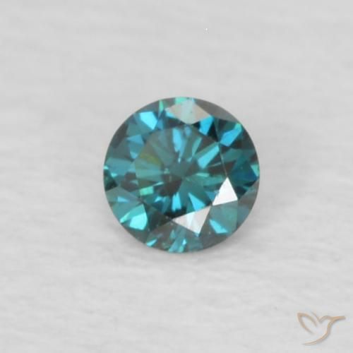 Diamante Blu naturale da 0.04 ct, Rotondo, VVS