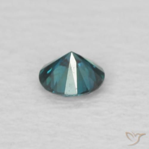 Diamante Blu naturale da 0.04 ct, Rotondo, VVS