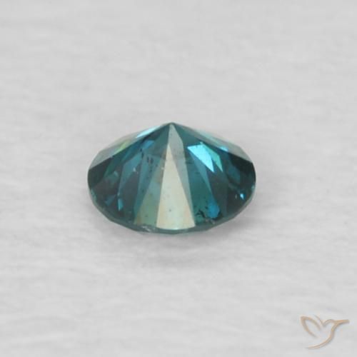 Diamante naturale blu da 0,05 ct, taglio rotondo, VVS