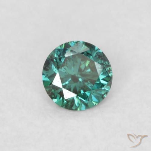 0.03ct Naturale Verde Diamante, Rotondo, VVS-VS