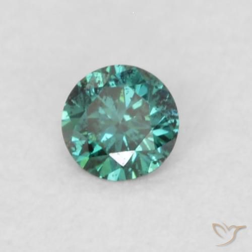 Diamante Verde naturale da 0.03 ct, Rotondo, VVS-VS