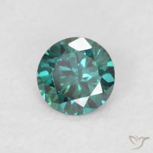 Diamante Verde naturale da 0.06 ct, Rotondo, VVS-VS
