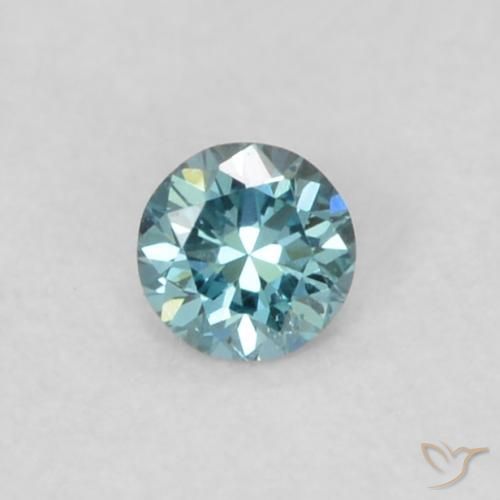0.04ct Naturale Blu Diamante, Rotondo, VVS-VS