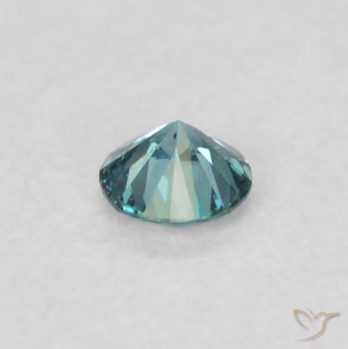 Diamante Blu naturale da 0.04 ct, Rotondo, VVS-VS