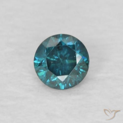 0.04ct Naturale Blu Diamante, Rotondo, VVS
