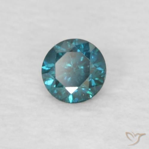Diamante Blu naturale da 0.04 ct, Rotondo, VVS
