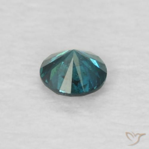 Diamante Blu naturale da 0.04 ct, Rotondo, VVS