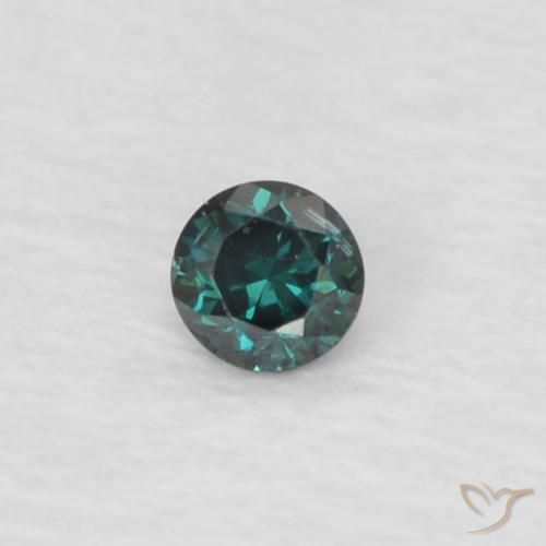 Diamante Verde naturale da 0.03 ct, Rotondo, VVS-VS