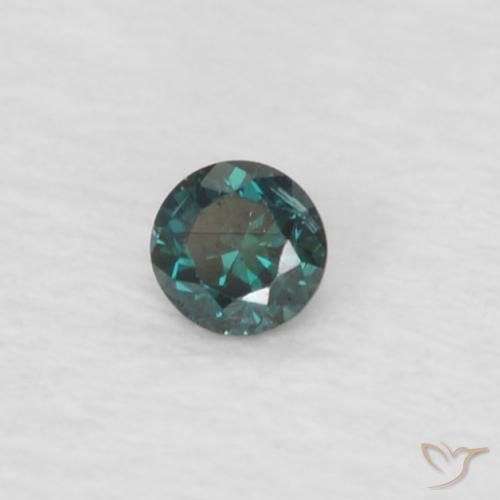 Diamante Verde naturale da 0.03 ct, Rotondo, VVS-VS