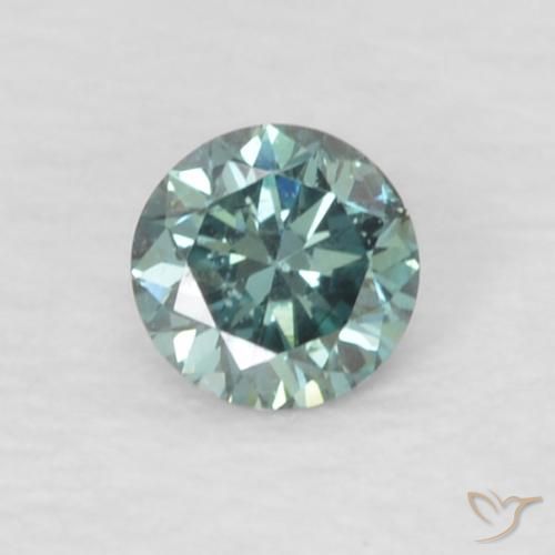 0.06ct Naturale Verde Diamante, Rotondo, VVS-VS
