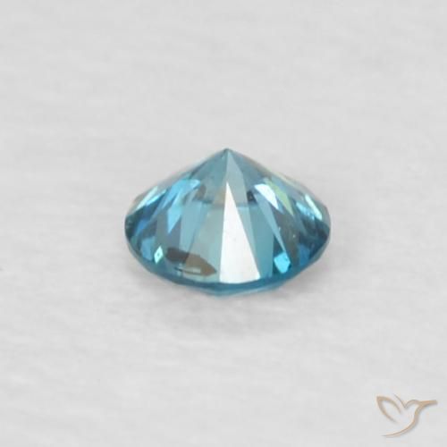 Diamante Blu naturale da 0.05 ct, Taglio rotondo, VVS-VS