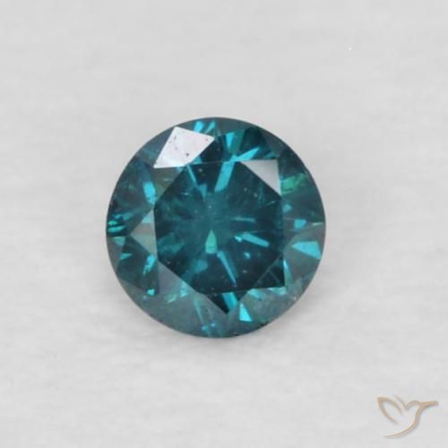 0.05ct Naturale Blu Diamante, Rotondo, VVS-VS