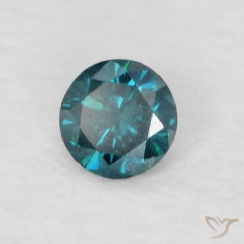 Diamante Blu naturale da 0.05 ct, Rotondo, VVS-VS