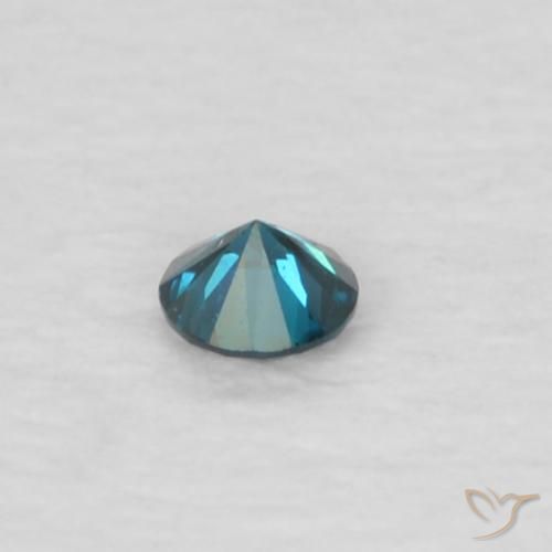 Diamante Blu naturale da 0.03 ct, Rotondo, VVS-VS
